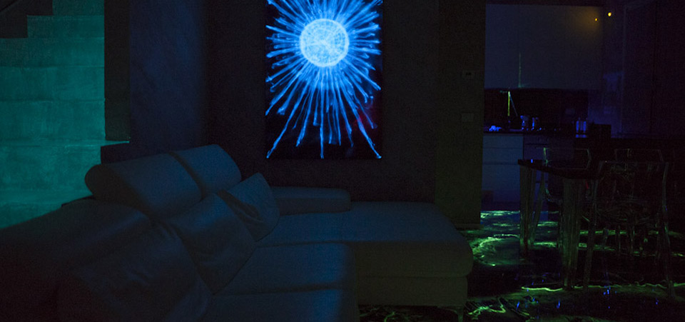 Luminescence, night effect  of  the  “Blue Explosion”.
